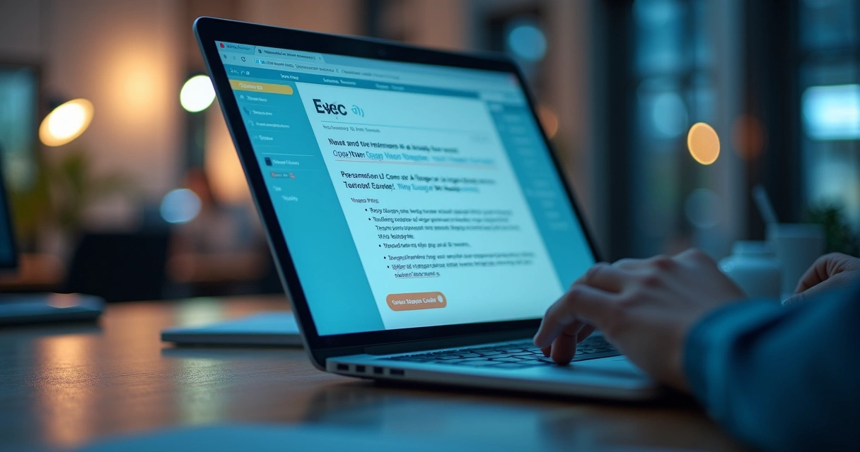 Email personalizado de vendas exibido em laptop 