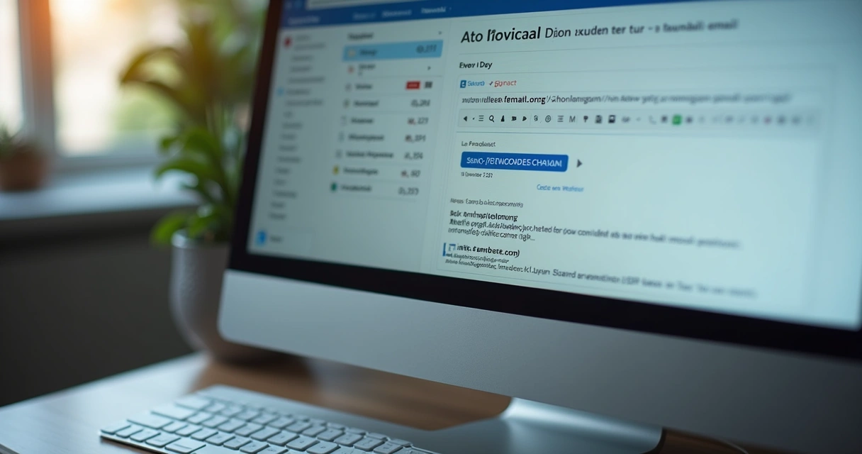 E-mail suspeito com link falso destacado 