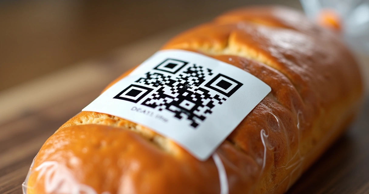 Embalagem de alimento com QR code visualmente destacado 