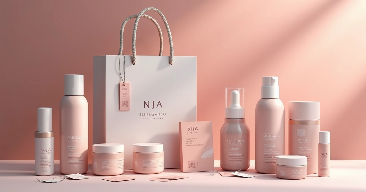 Embalagens de cosméticos com identidade visual 
