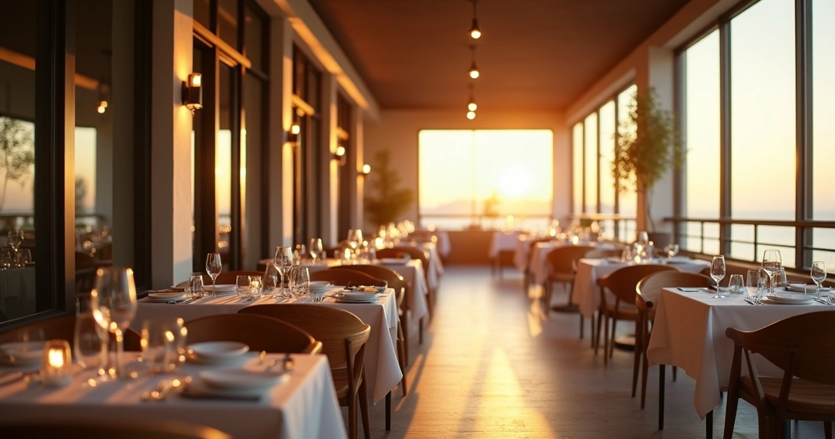 Embalagem de delivery bem apresentada e organizada sobre uma mesa de restaurante 