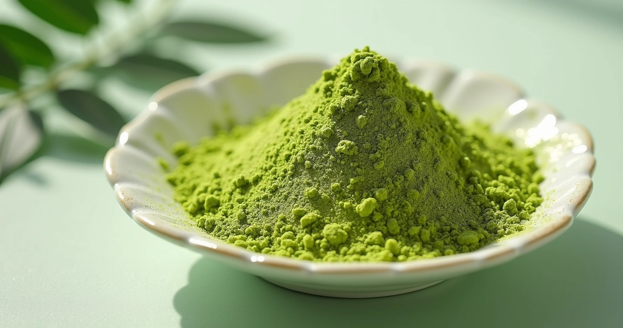 Embalagem de moringa em pó fechada e protegida 