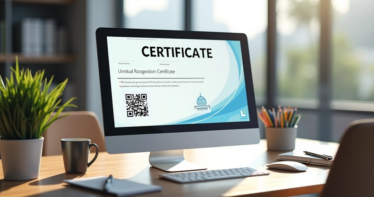 Exemplo de certificado digital emitido automaticamente com QR Code