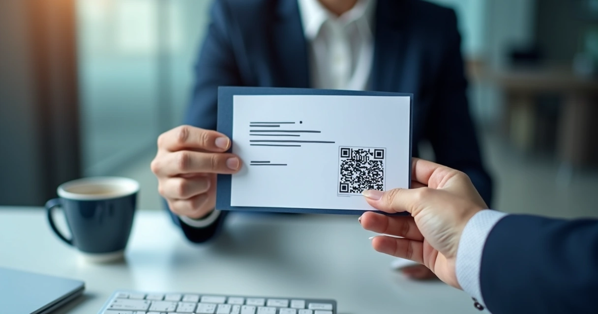 Pessoa recebendo certificado digital EAD com QR Code