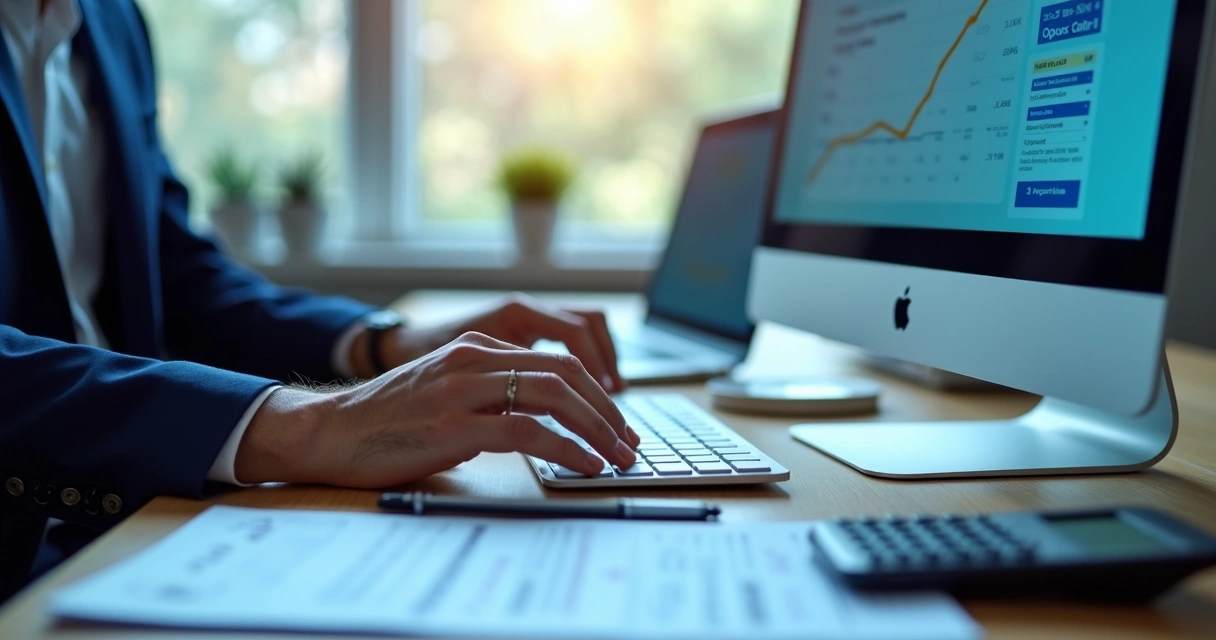 Pessoa usando computador para emitir DAS Simples Nacional 