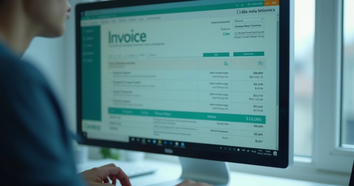 Tela de sistema exibindo emissão de nota fiscal eletrônica 