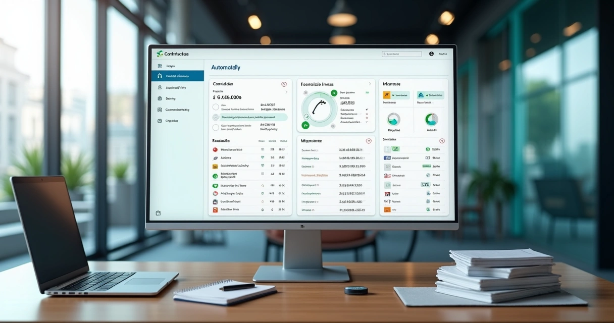 Dashboard com notas fiscais automáticas integradas à contabilidade 