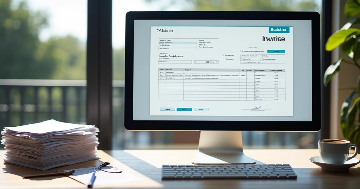 Tela de computador mostrando formulário de emissão de nota fiscal eletrônica 