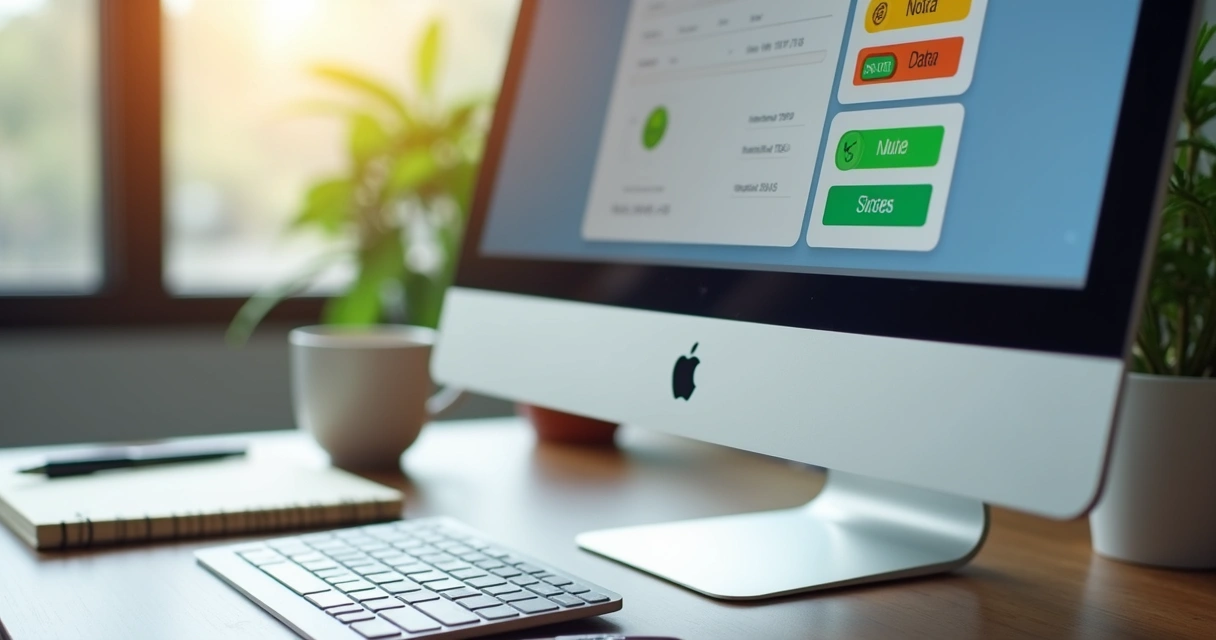 Tela de computador com sistema de nota fiscal exibido