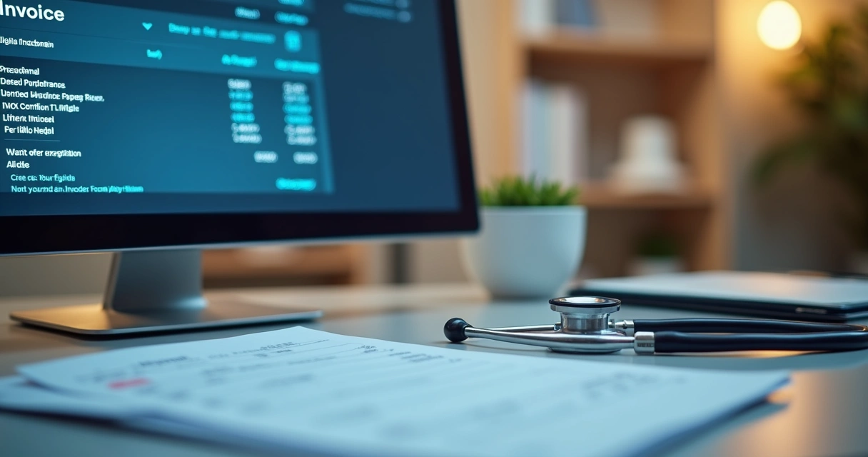 Computador emitindo nota fiscal eletrônica médica com certificado digital 