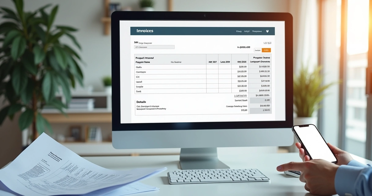 Tela de computador com plataforma de emissão de nota fiscal digital aberta 