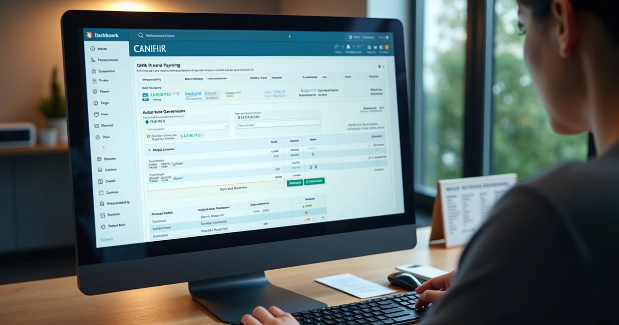 Tela de computador com sistema ERP exibindo guia GNRE gerada automaticamente 