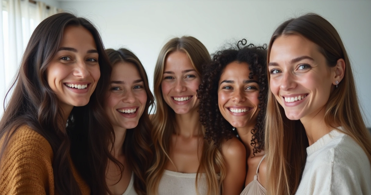 Membros de equipe em semicírculo, expressando emoções diversas, alguns sorrindo, outros neutros 