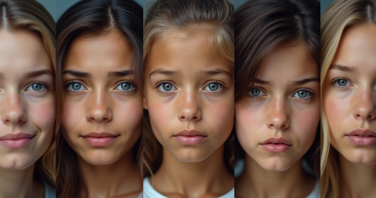 Personas con diferentes expresiones de emociones en el rostro. 