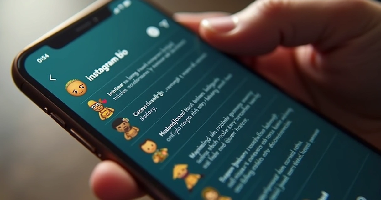 Exemplo de bio do Instagram usando emojis estratégicos na descrição 