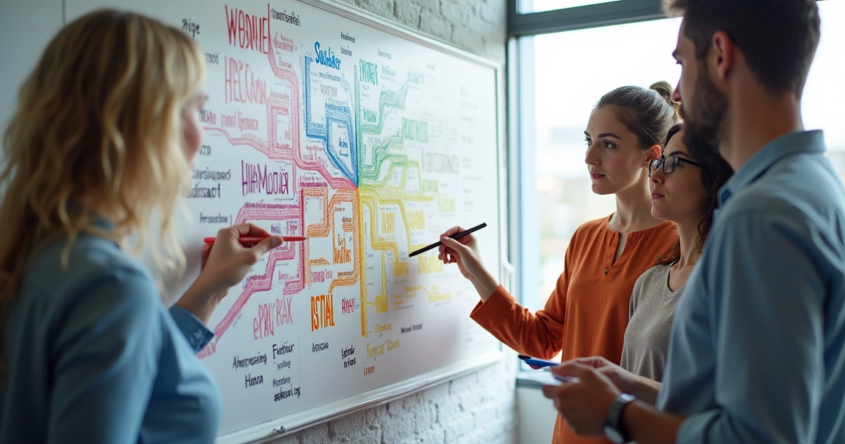 Colorful emotion chart with labels