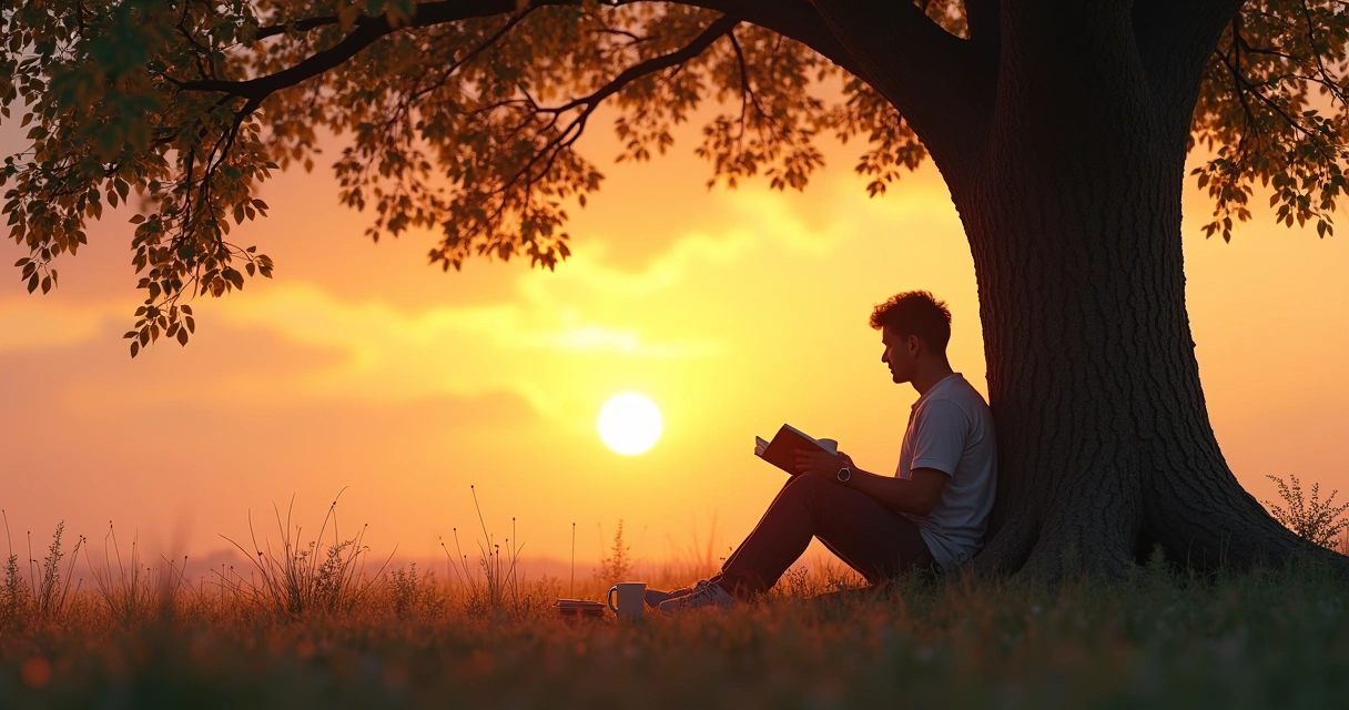 Illustration of a person reflecting and growing emotionally 