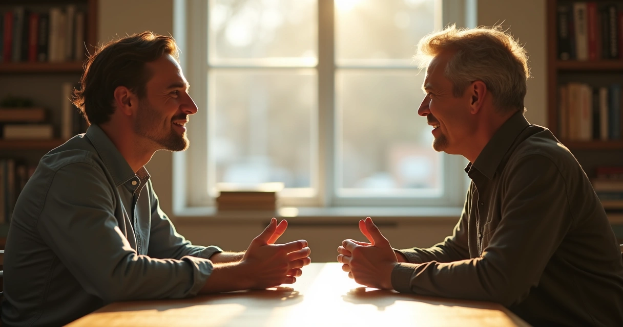 Open discussion showing emotional intelligence skills in use