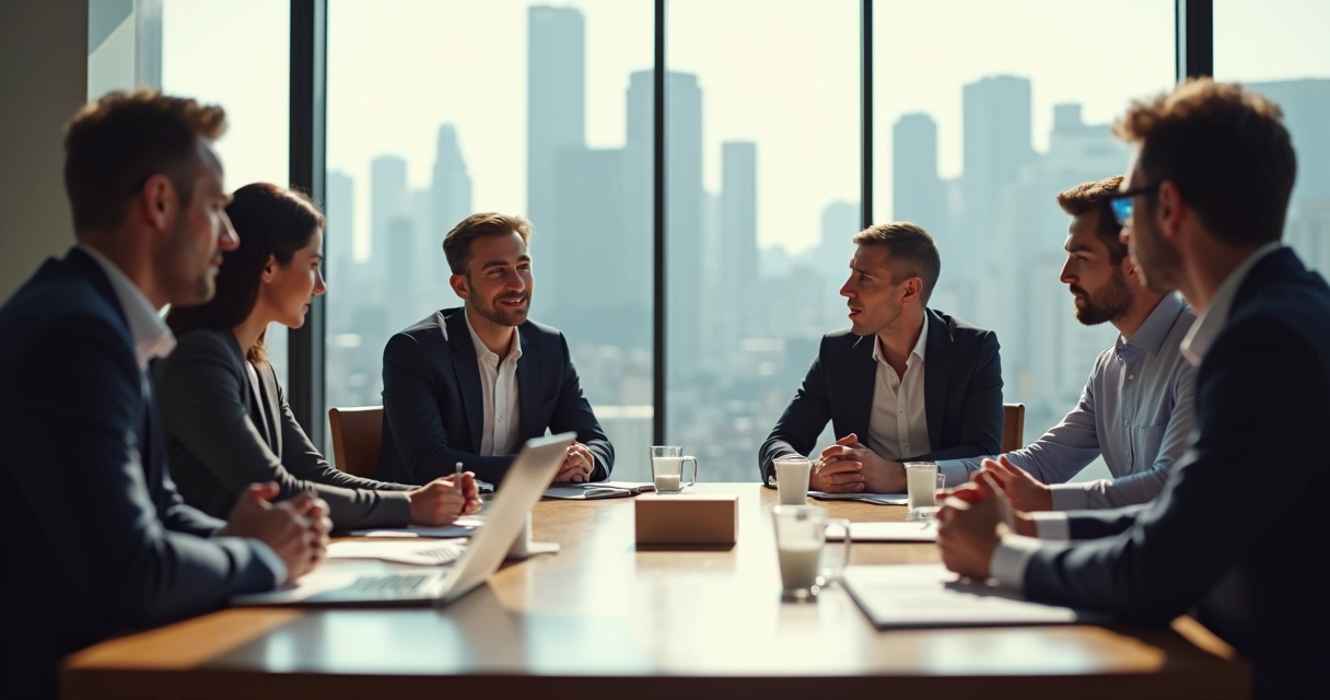 Equipe de trabalho em reunião, algumas pessoas preocupadas, outras sobrecarregadas.