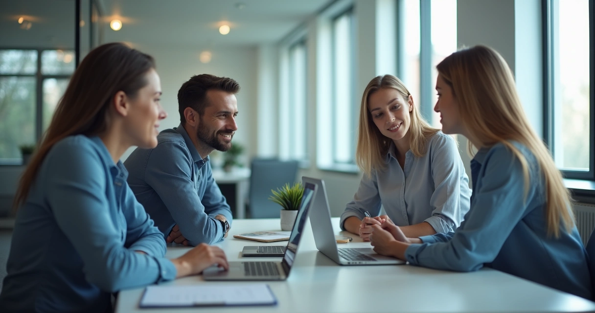 Comparação visual entre empatia e complacência em escritório 