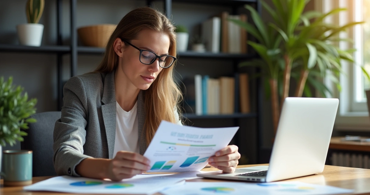 Empreendedor analisando relatórios e decidindo mudanças no negócio 