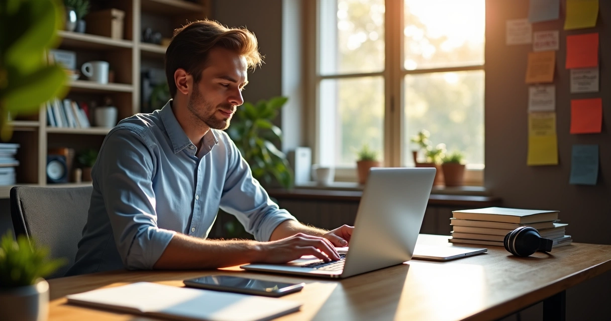 Empreendedor estudando marketing digital 