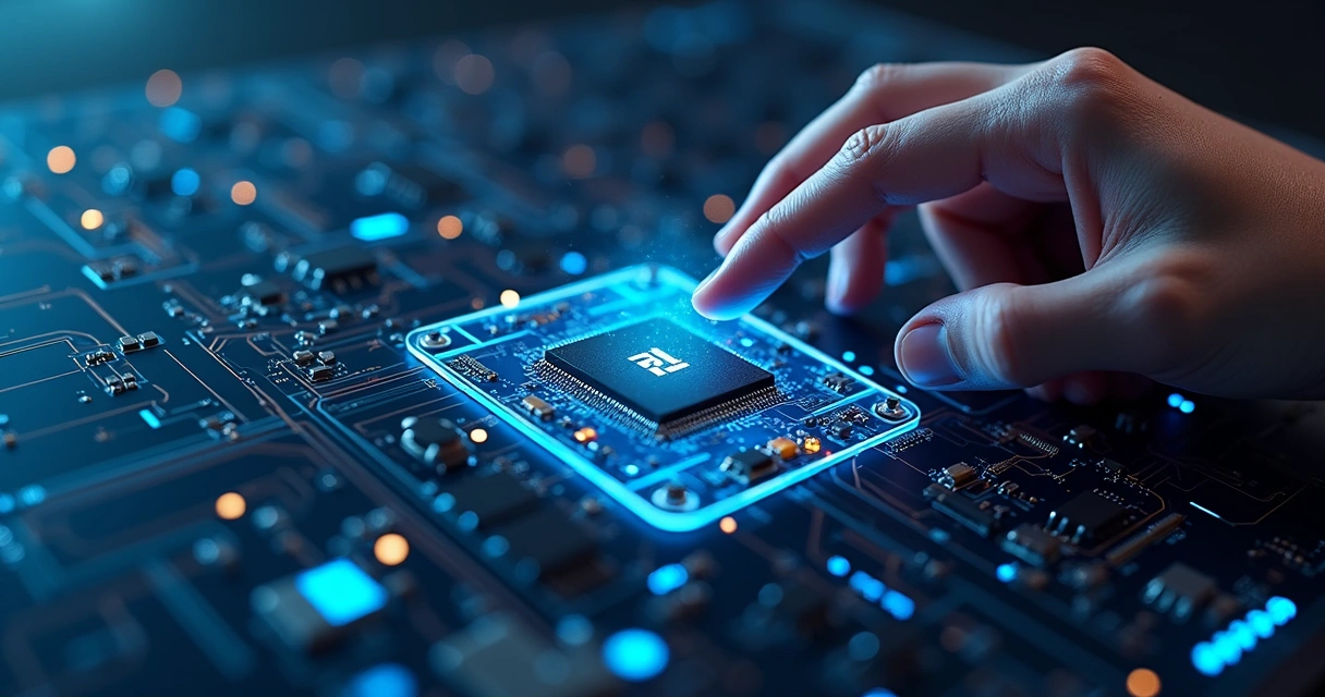 Empreendedor usando computador com interface de plataforma plug and play para lançar MVP sem equipe de TI 