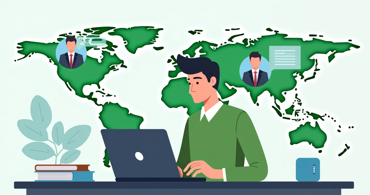 Empreendedor negociando com fornecedor internacional via videochamada 