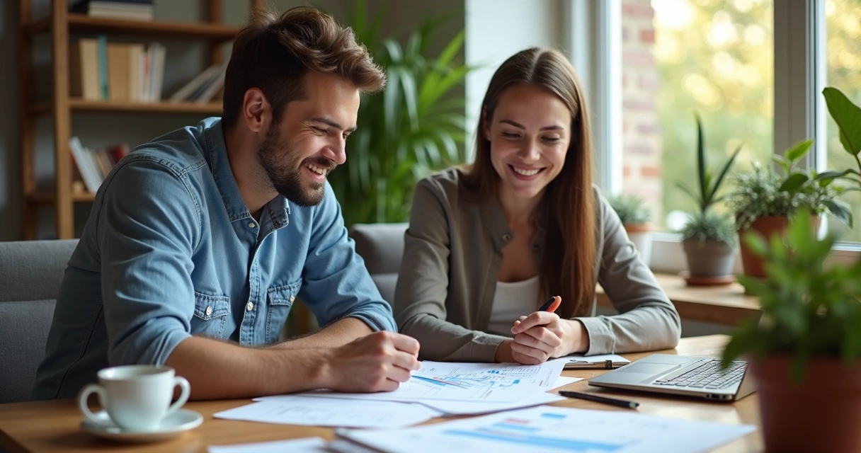 Empreendedor planejando o futuro do seu negócio com consultor financeiro 