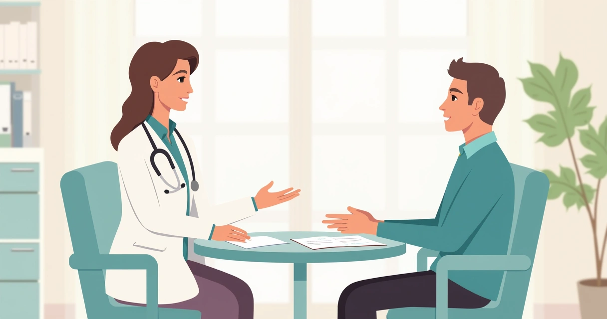 Empreendedor de saúde conversando com paciente sobre pagamento parcelado 