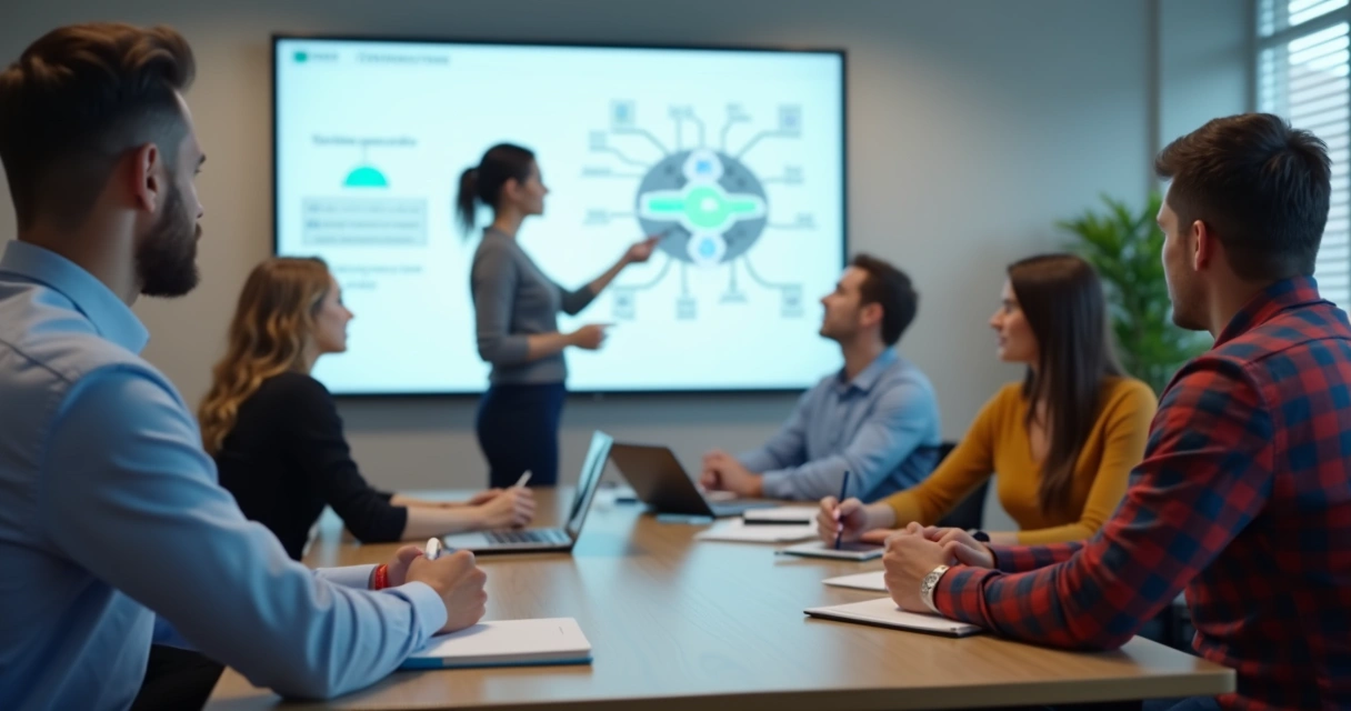 Empreendedor participando de treinamento de franquia 