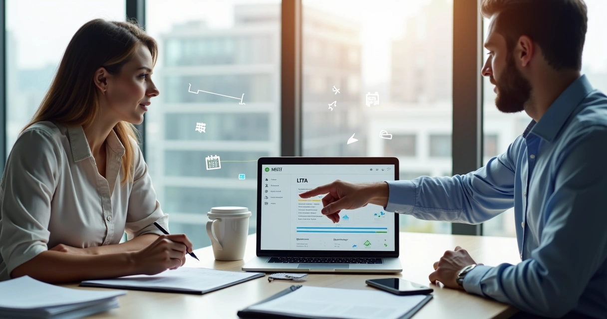 Empreendedora analisando checklist para migrar de MEI para LTDA com apoio de contador 