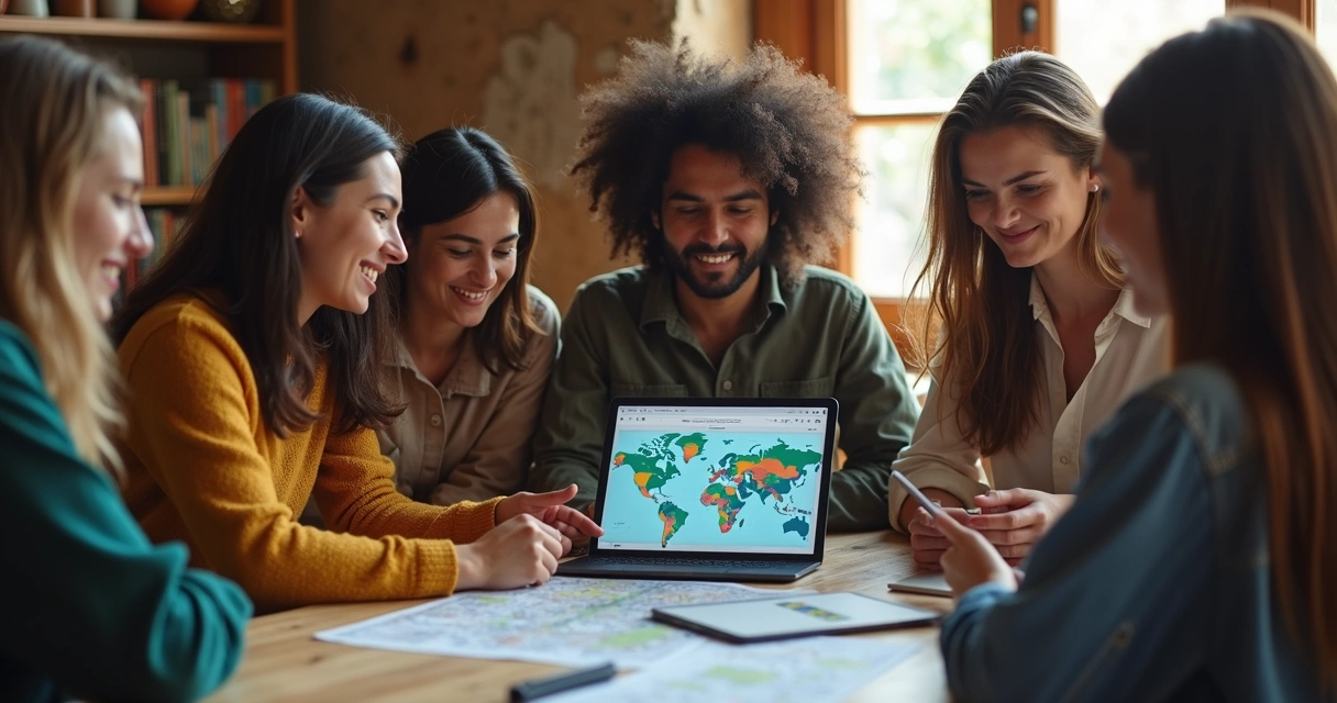 Grupo de empreendedores em negócio turístico digital na Chapada Diamantina 