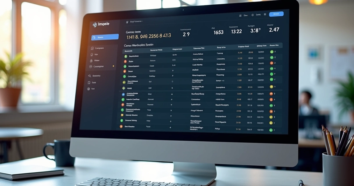 Painel mostrando empresas que visitaram um site 