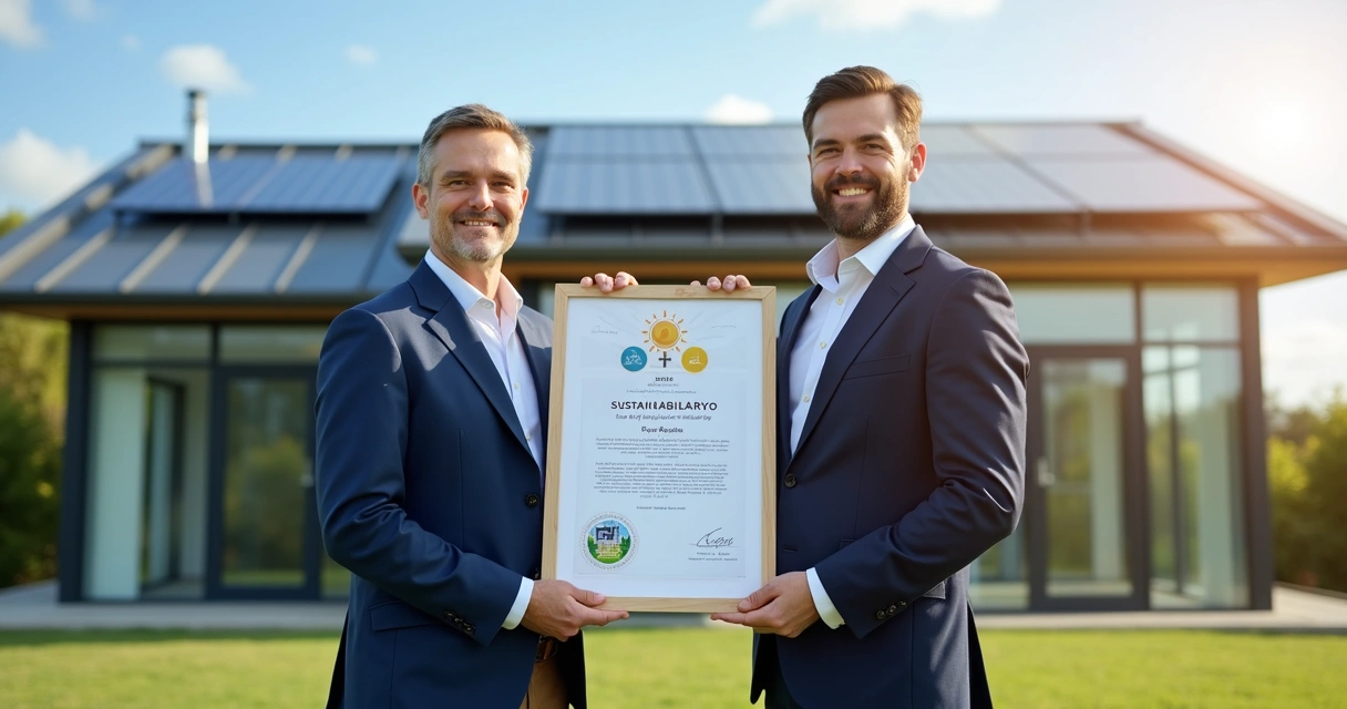 Empresa segura certificado de sustentabilidade energia solar 