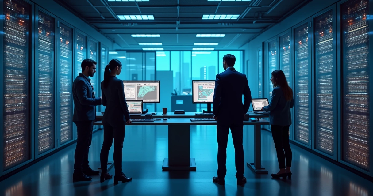 Servidor corporativo de dados em espaço empresarial 