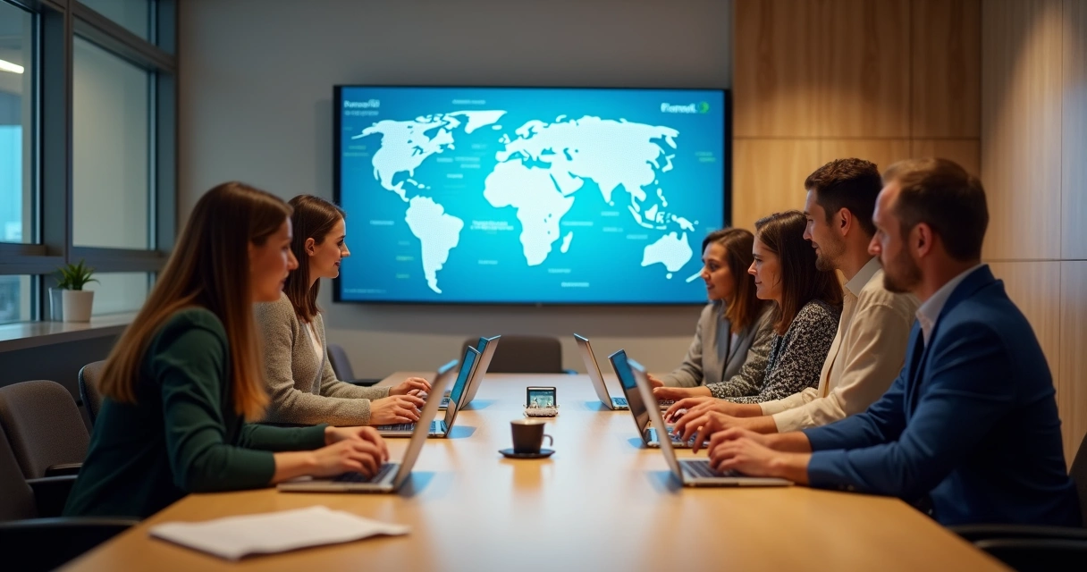 Equipe reunida analisando causas do churn 