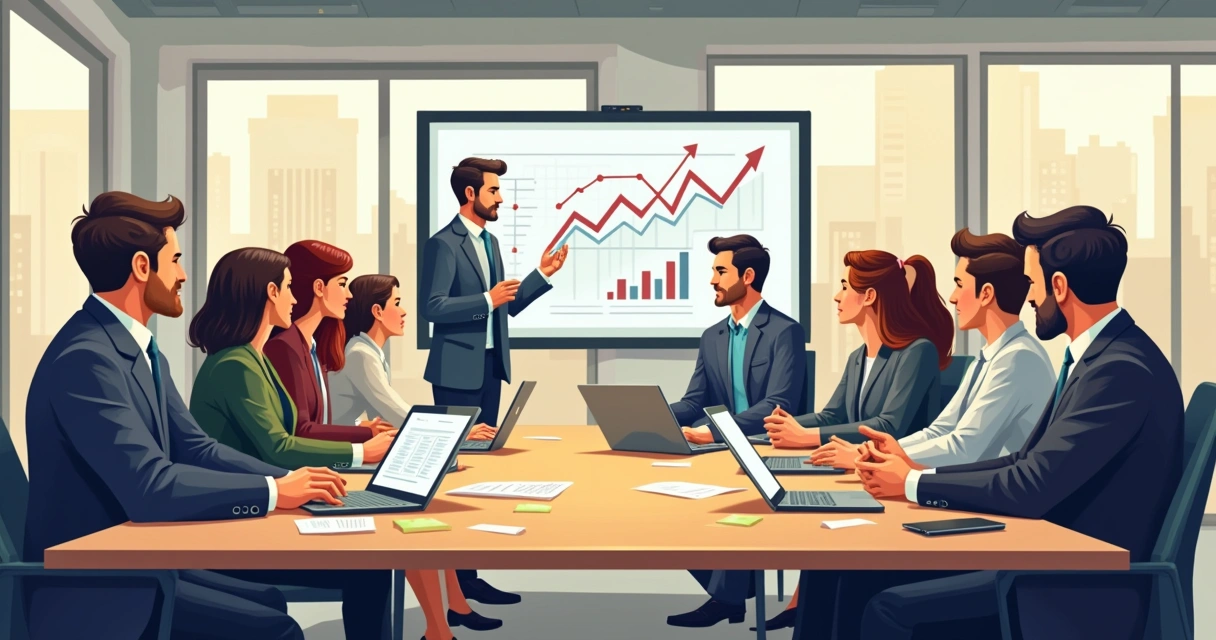 Reunião de equipe empresarial discutindo automação de processos 