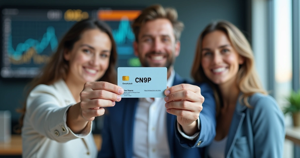 Empresa de sucesso mostrando cartão CNPJ 