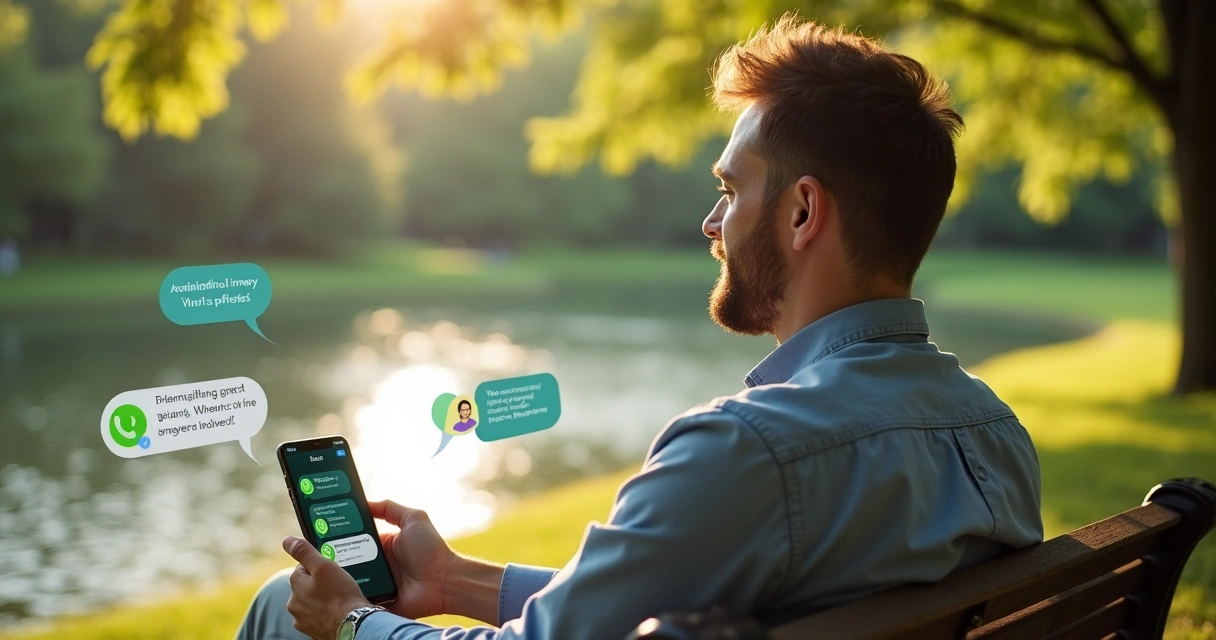 Empresário relaxando enquanto o WhatsApp cuida do atendimento