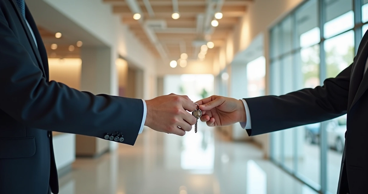 Locatário entregando as chaves ao final do contrato comercial 