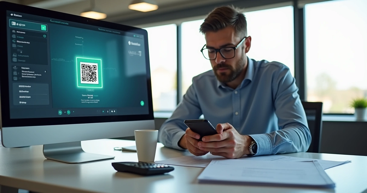 Empresário usa celular para gerar cobrança Pix