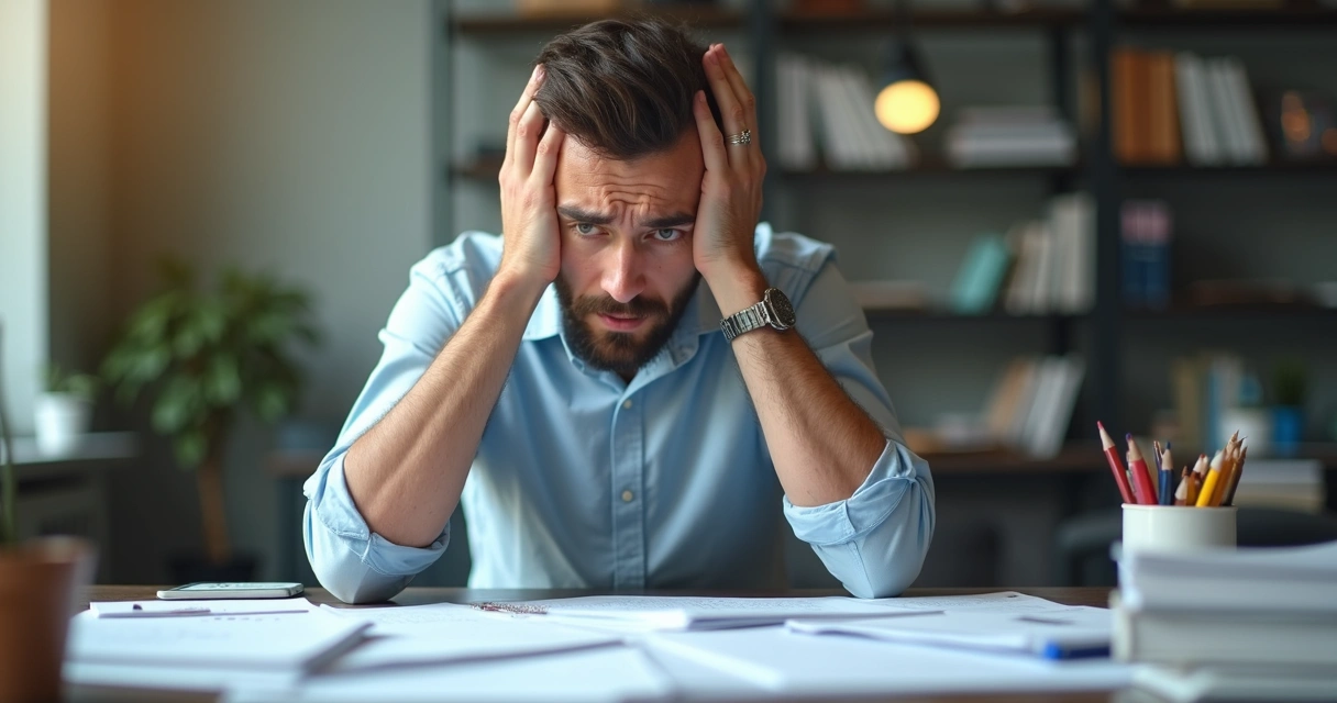 Empresário preocupado com erro no registro de marca 