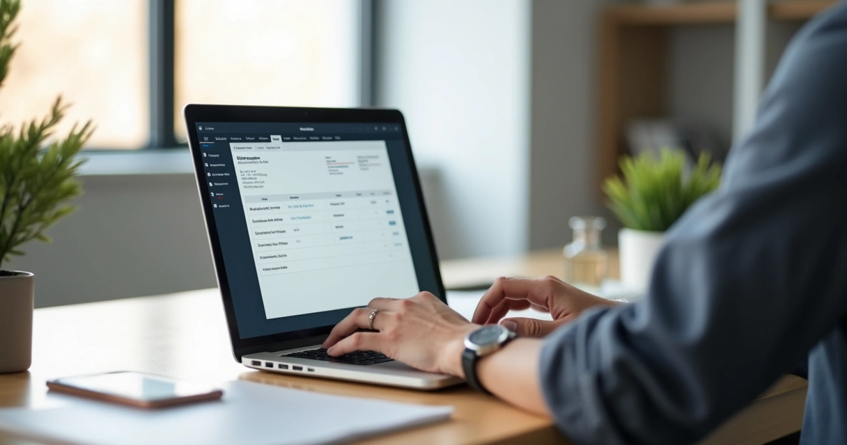 Empresário usando plataforma online de emissão de nota fiscal