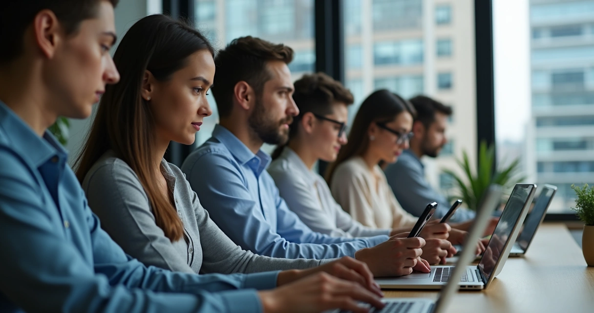 Diversos perfis usando plataforma online de ensino