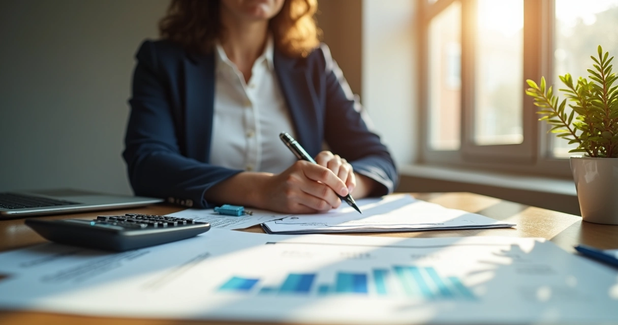 Analista financeiro analisando proposta de microcrédito para MEI