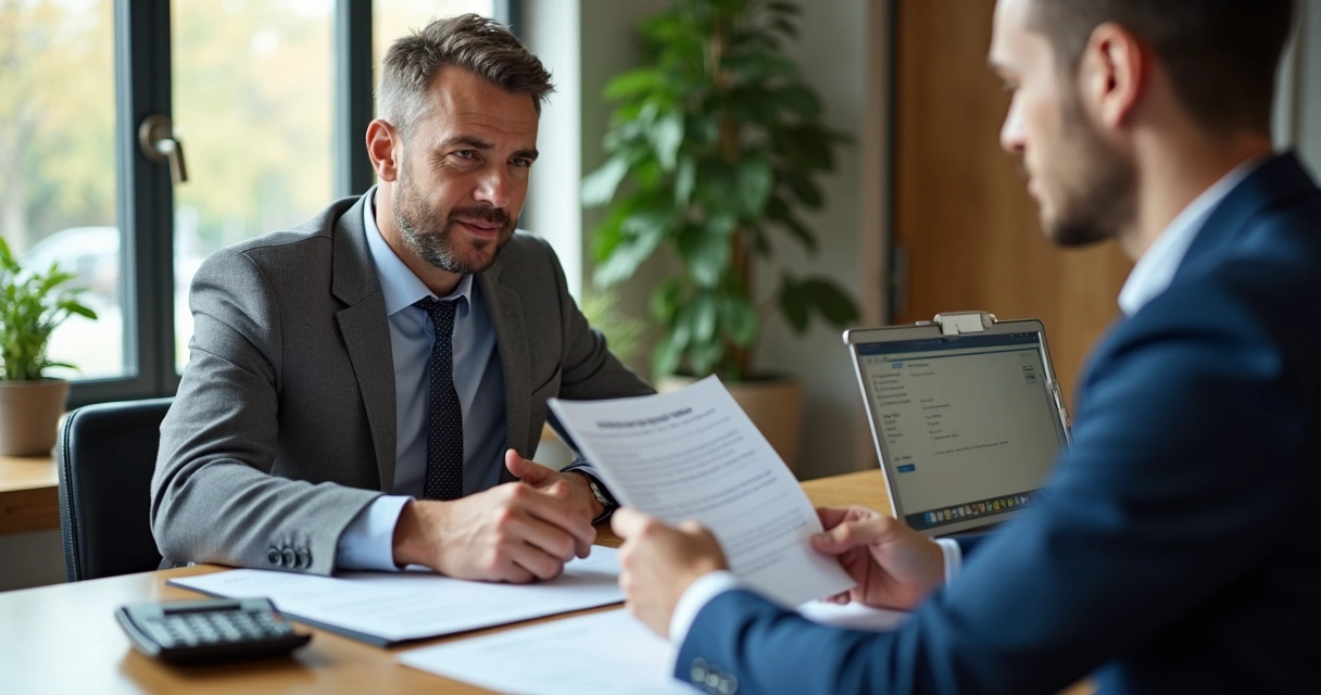 Pequeno empresário conversando sobre empréstimo bancário 