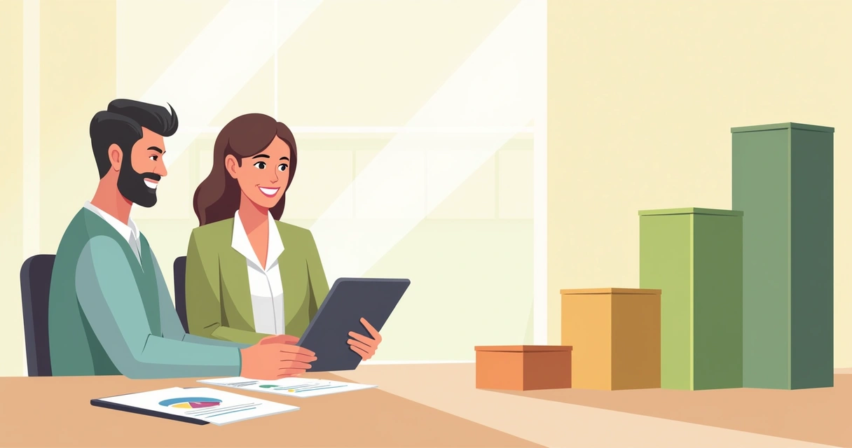 Pessoa recebendo orientação simples de um assessor de investimentos 