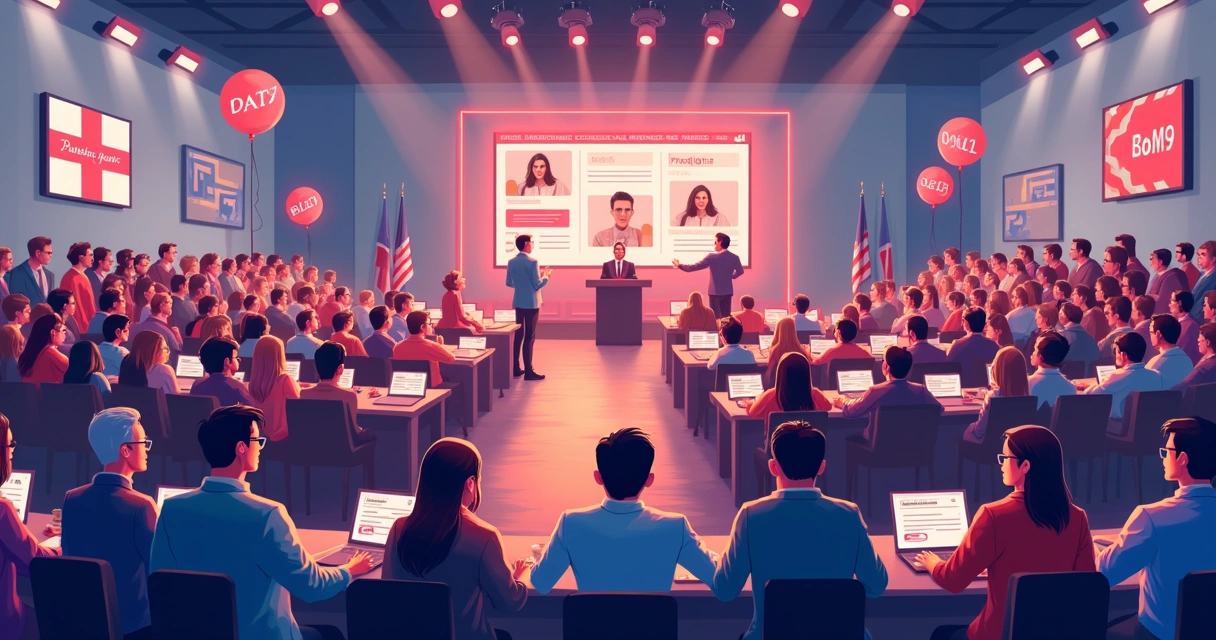 Encontro partidário com público presencial e virtual
