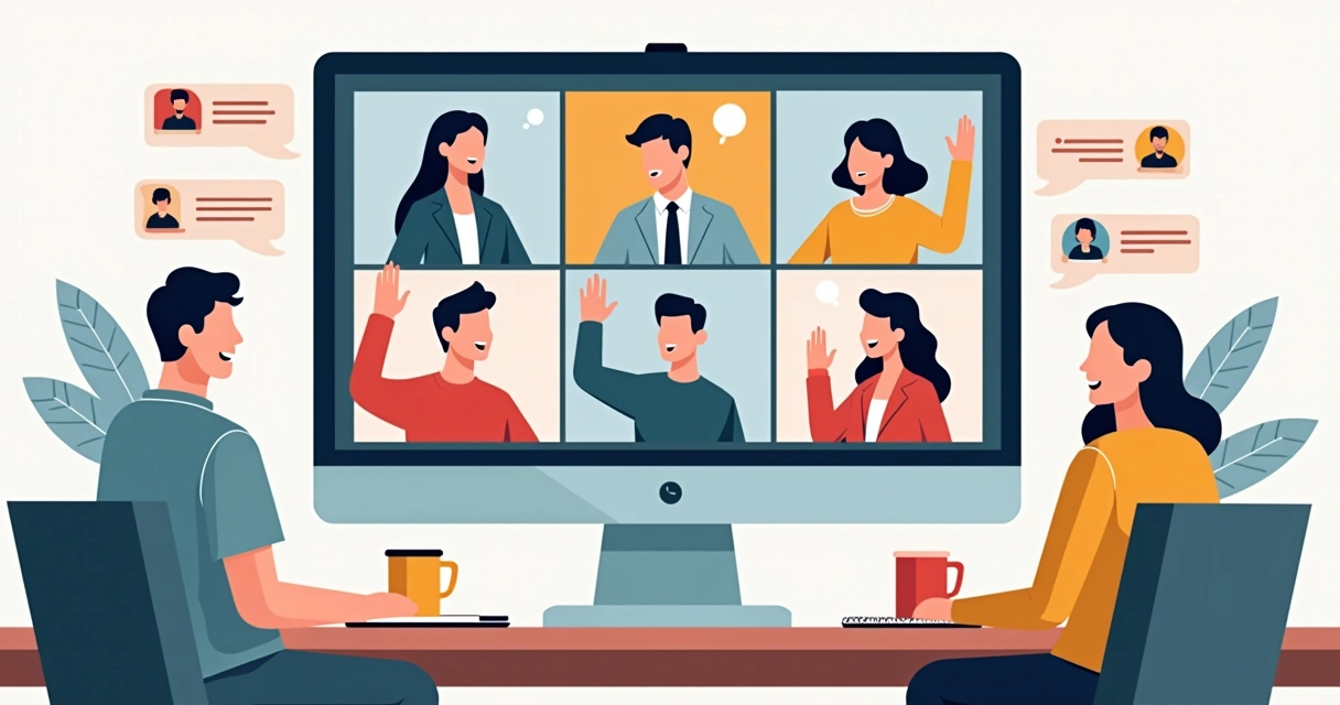 Associados participando de assembleia digital por videochamada